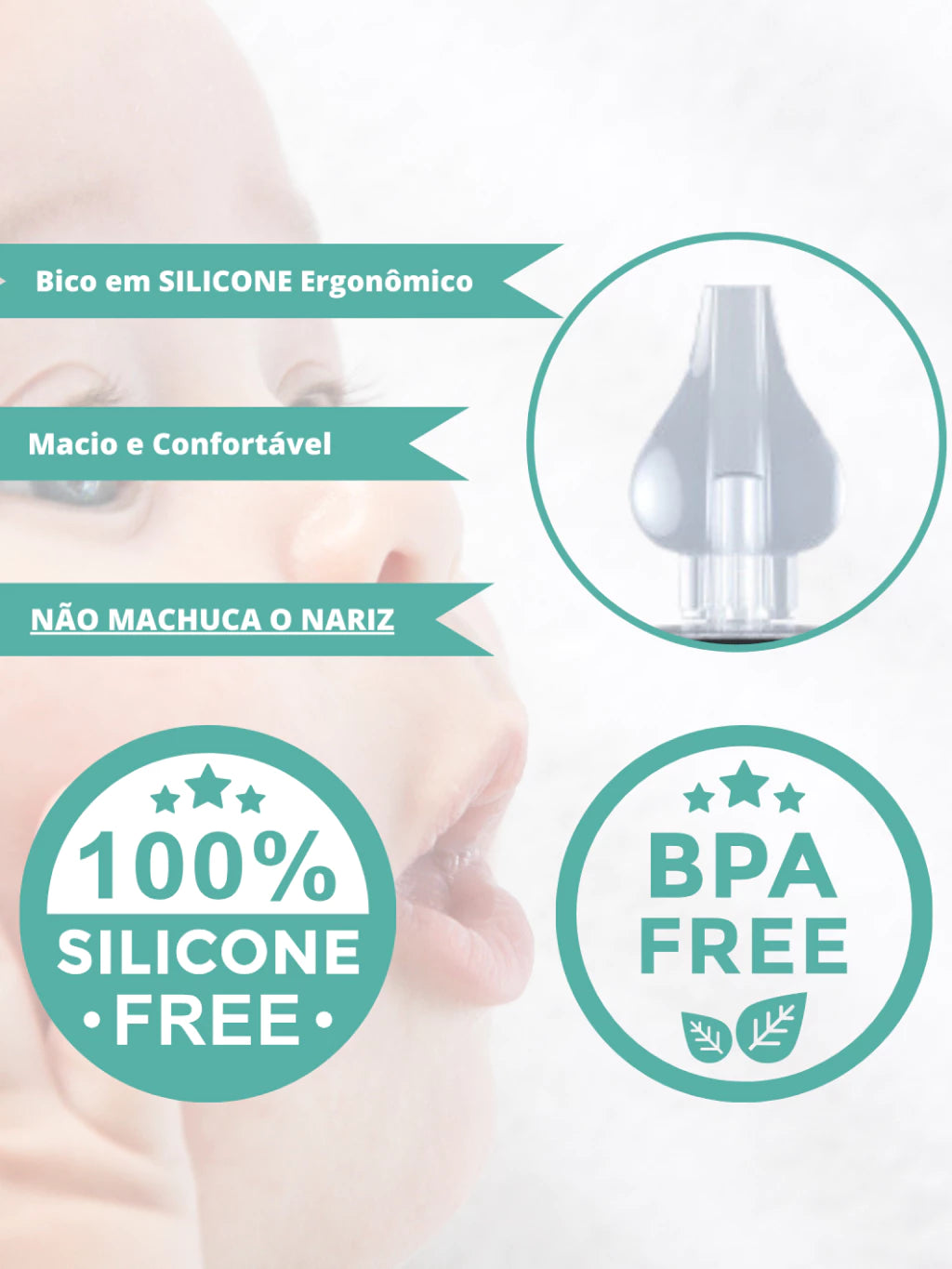 Kit Aspirador Nasal Infantil – Nariz Limpinho e Respiração Livre!